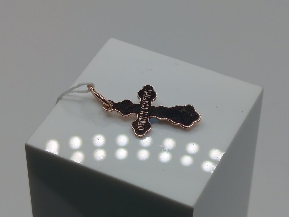 ПОДКБК585 ПОДВЕСКА КРЕСТ БЕЗ КАМНЯ (Au 585)