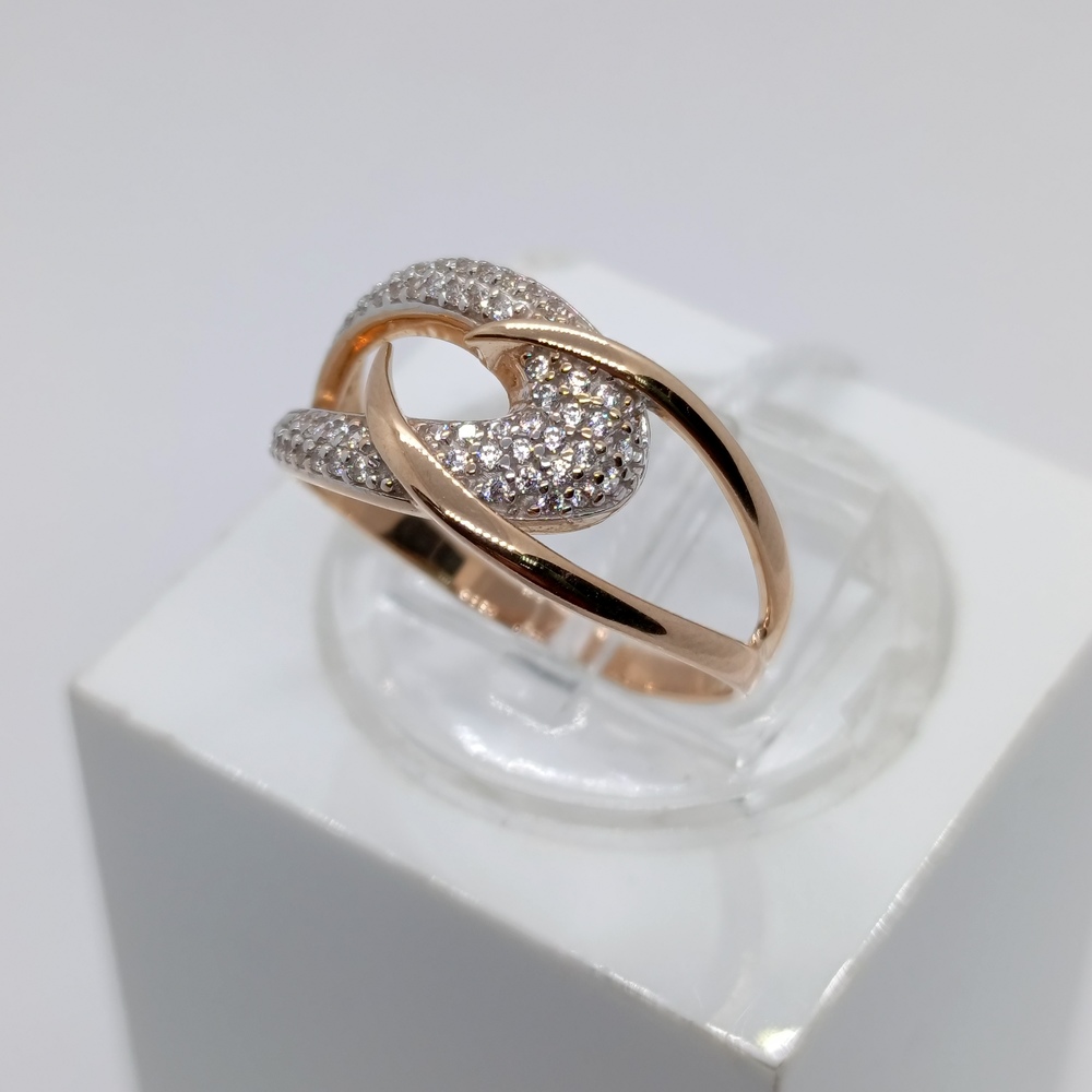 КОЛЬЦО С КАМНЯМИ (Au 585)