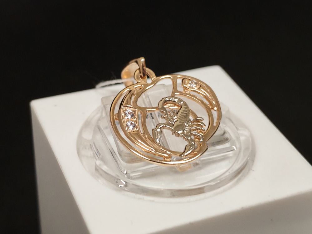 ПОДВЕСКА ЗНАК ЗОДИАКА СКОРПИОН Au 585