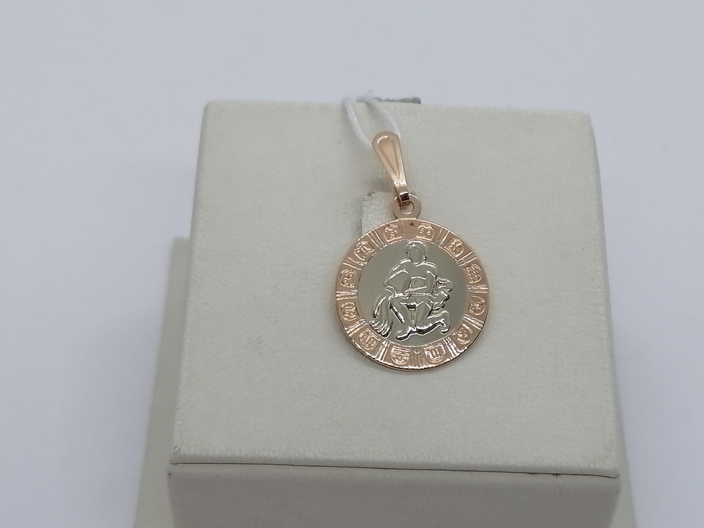 ПОДВЕСКА ЗНАК ЗОДИАКА ВОДОЛЕЙ Au 585