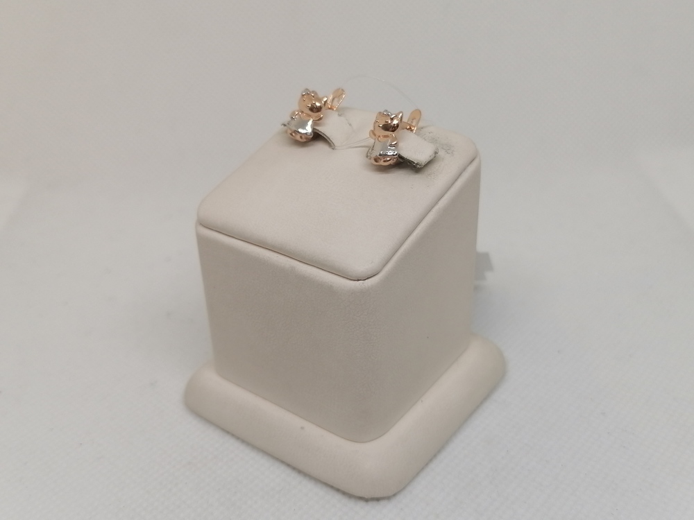 02-7802 СЕРЬГИ БЕЗ КАМНЯ (Au 585)