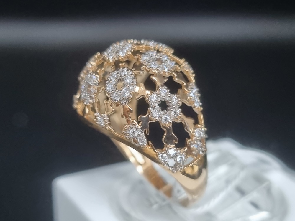 КОЛКМИ585 КОЛЬЦО С КАМНЯМИ (Au 585)