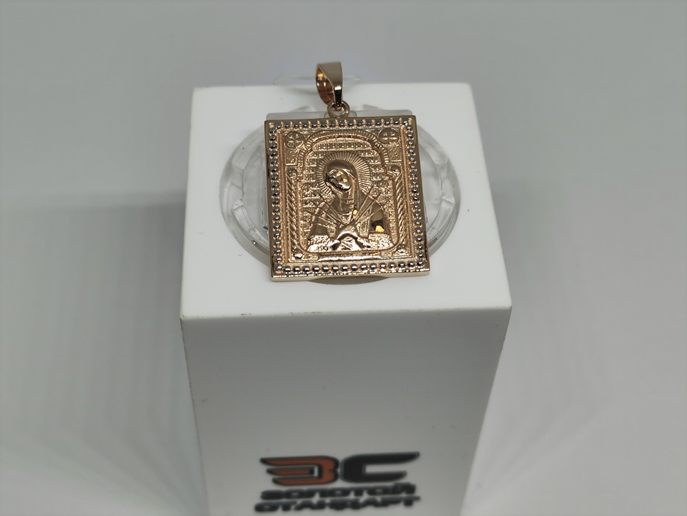 ПИ-259_au ПОДВЕСКА ИКОНА без камня (Au 585)