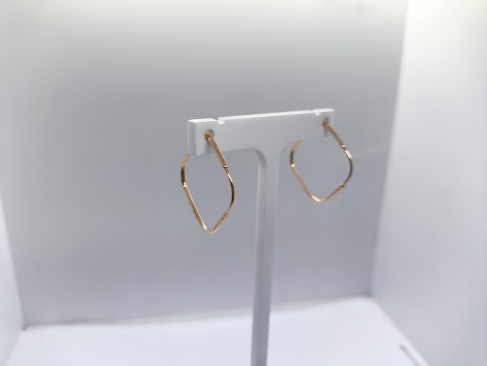 00-62-0093-00 СЕРЬГИ БЕЗ КАМНЯ (Au 585)