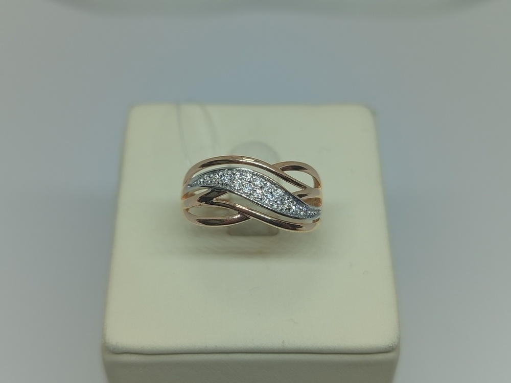 КОЛЬЦО С КАМНЯМИ (Au 585)