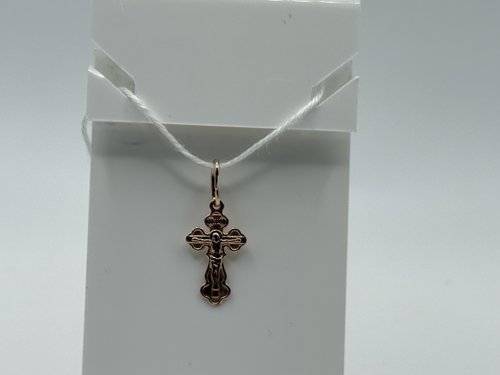 ПОДКБК585 ПОДВЕСКА КРЕСТ БЕЗ КАМНЯ (Au 585)