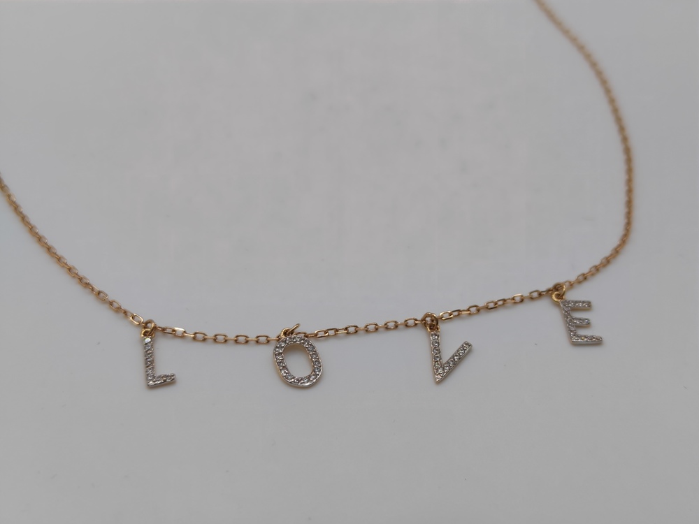 КОЛЬЕ С КАМНЯМИ Au 585