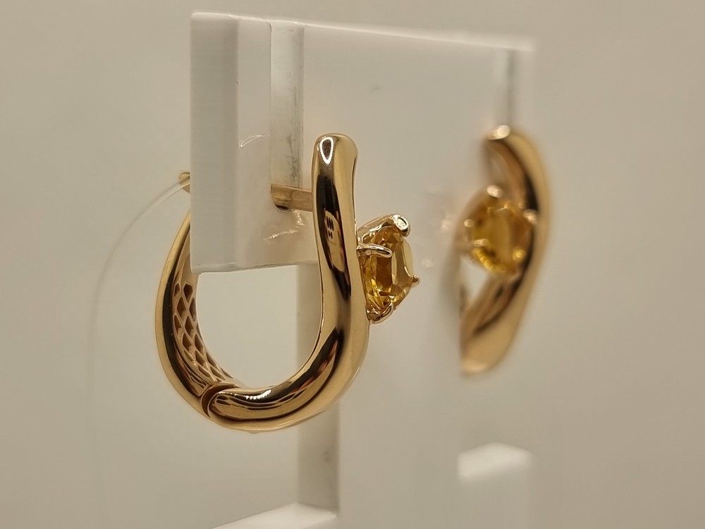 СЕРЬГИ С КАМНЕМ (Au 585)