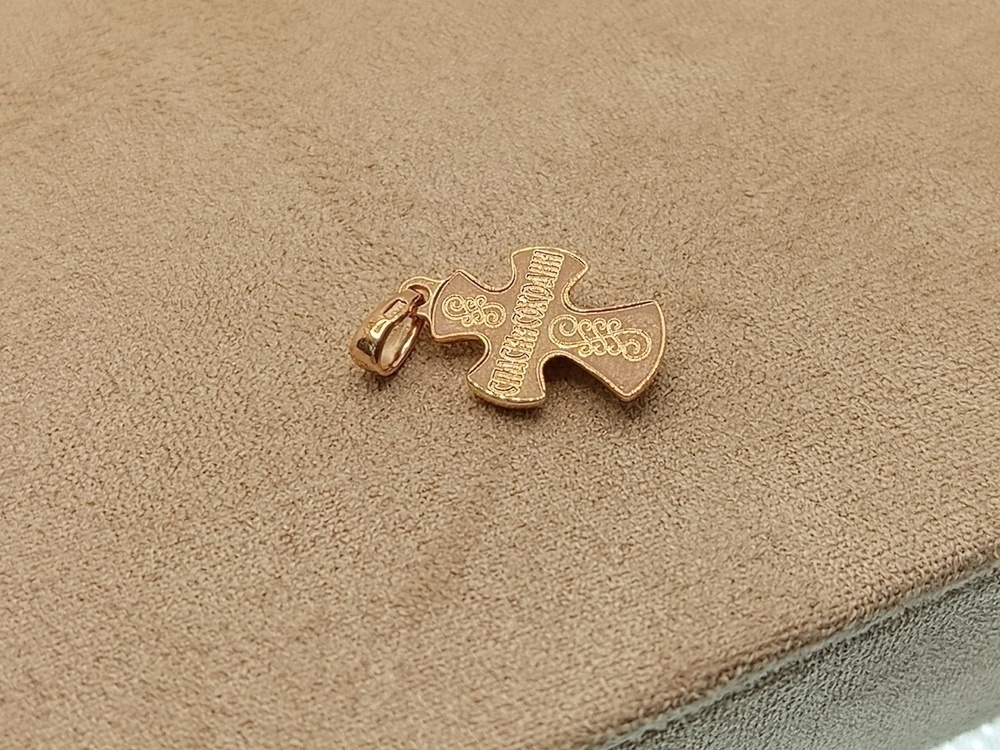 ПОДКБК585 ПОДВЕСКА КРЕСТ БЕЗ КАМНЯ (Au 585)