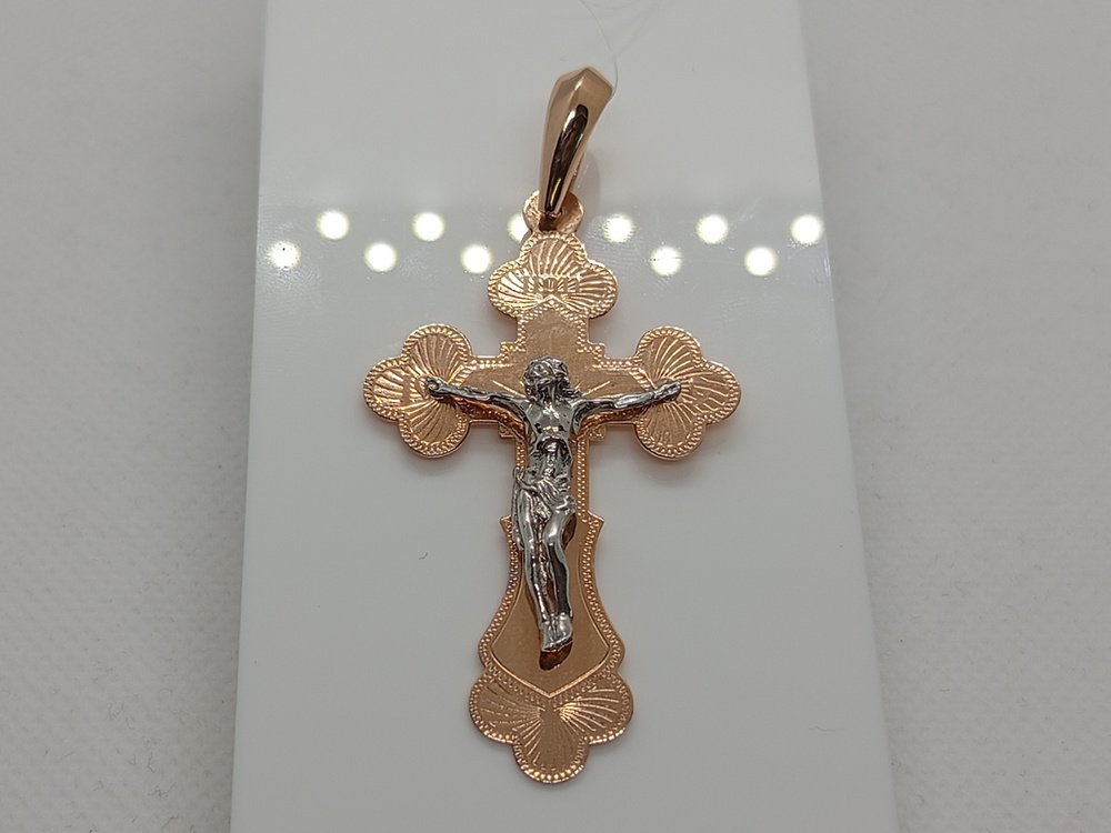 810-00029-10-00-00-03 ПОДВЕСКА КРЕСТ без камня (Au 585)