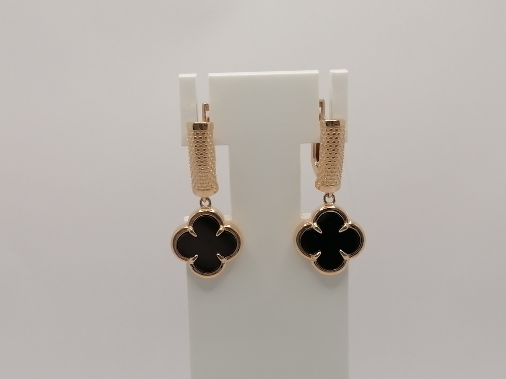 СЕРЬГИ С КАМНЕМ (Au 585)