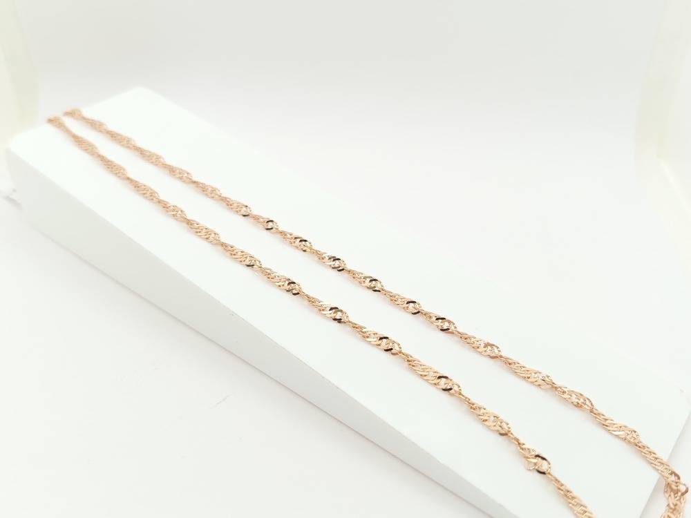 ЦЕПЬ ПУСТОТЕЛАЯ Сингапур (Au 585)