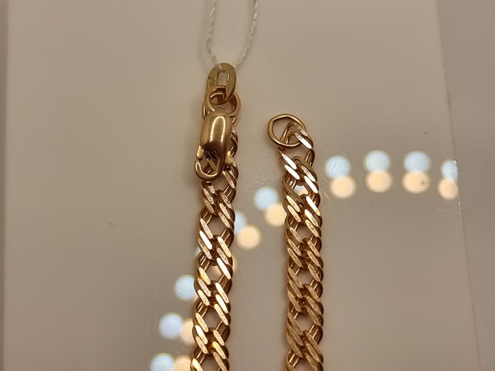 БРАСЛЕТ ПУСТОТЕЛЫЙ Ромб тройной (Au 585)