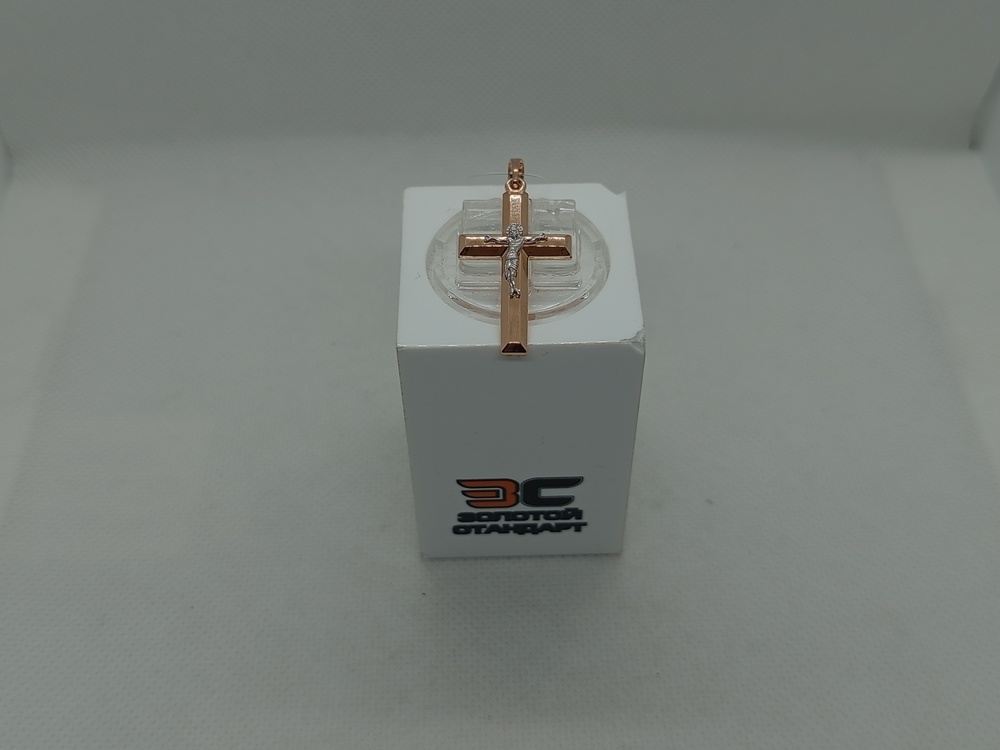 ПОДВЕСКА КРЕСТ без камня (Au 585)