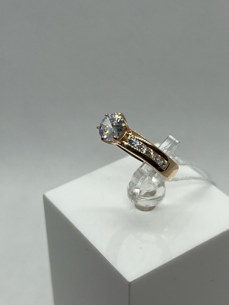 КОЛЬЦО С КАМНЯМИ (Au 585)