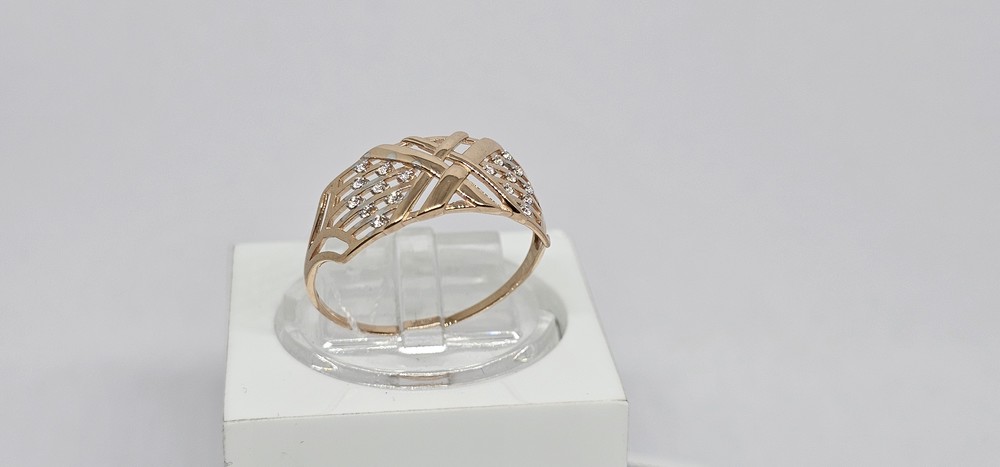 КОЛЬЦО С КАМНЯМИ (Au 585)