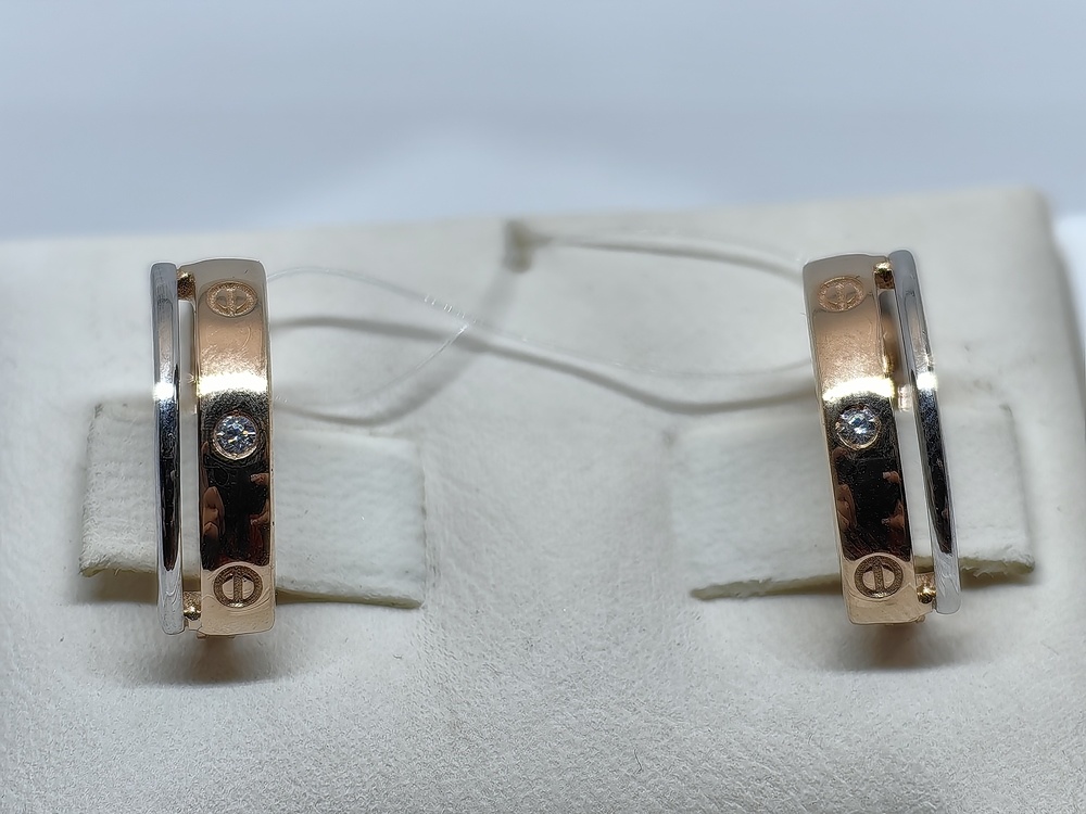 СЕРЬГИ С КАМНЕМ (Au 585)