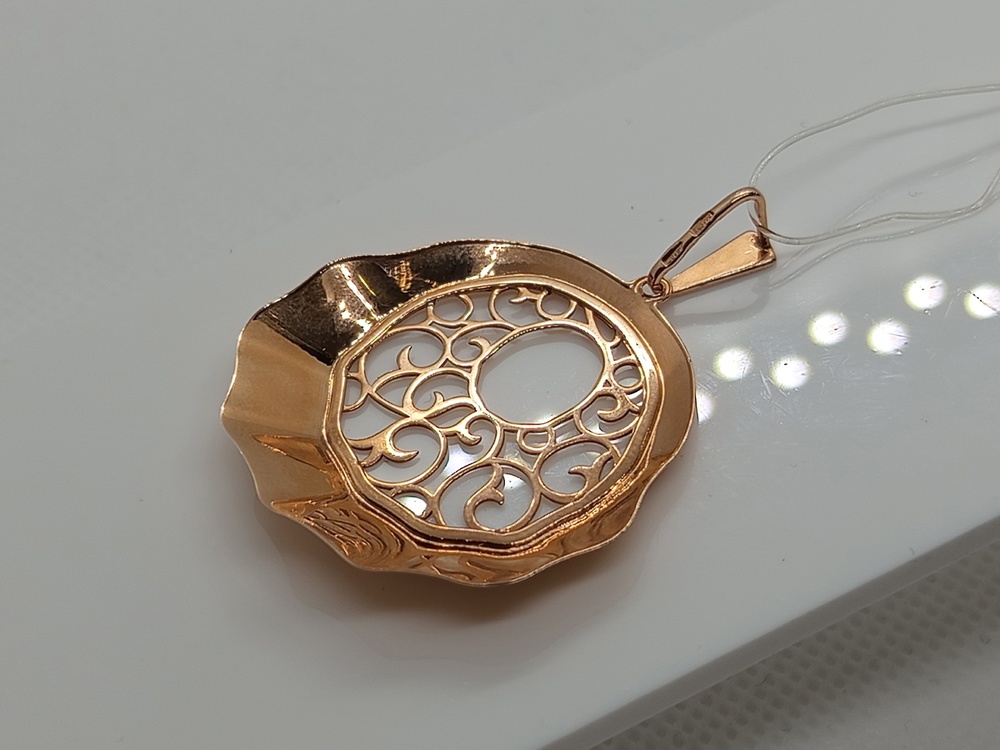 03-2088 ПОДВЕСКА БЕЗ КАМНЯ (Au 585)