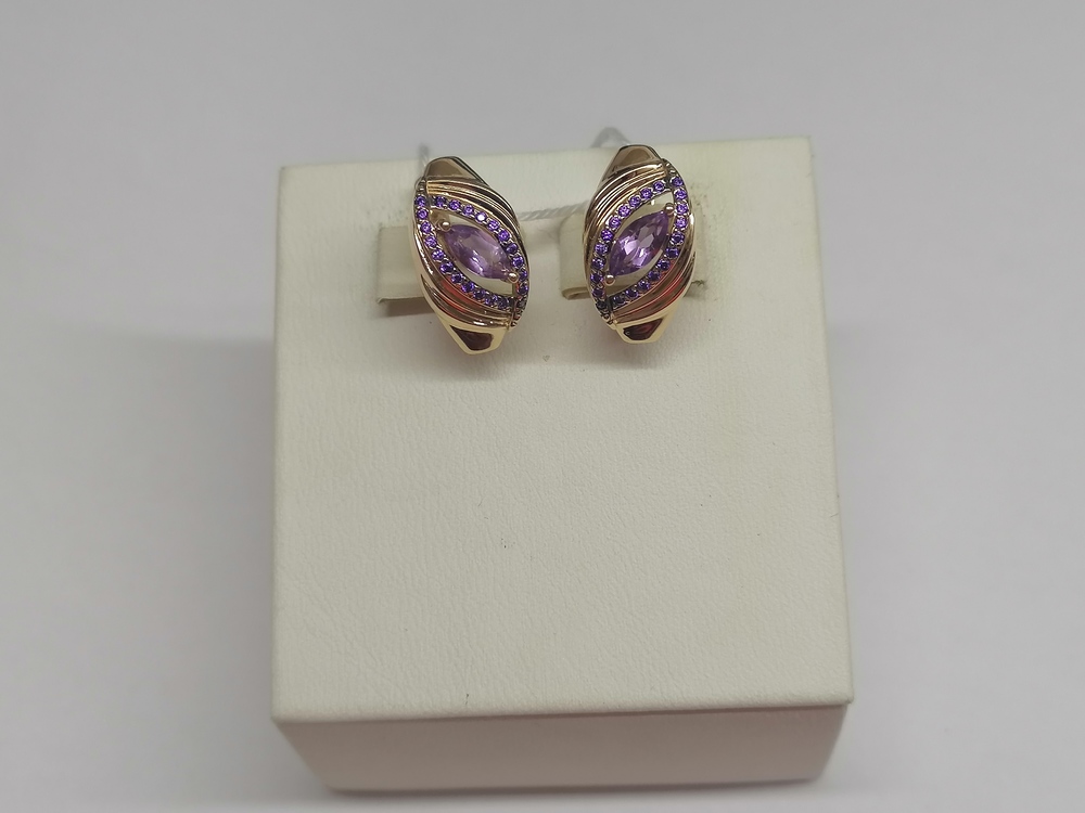 СЕРЬГИ С КАМНЯМИ (Au 585)