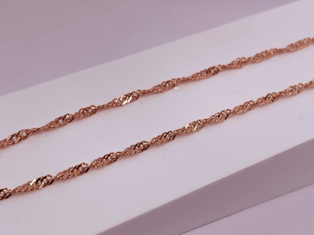 ЦЕПЬ ПУСТОТЕЛАЯ Сингапур (Au 585)