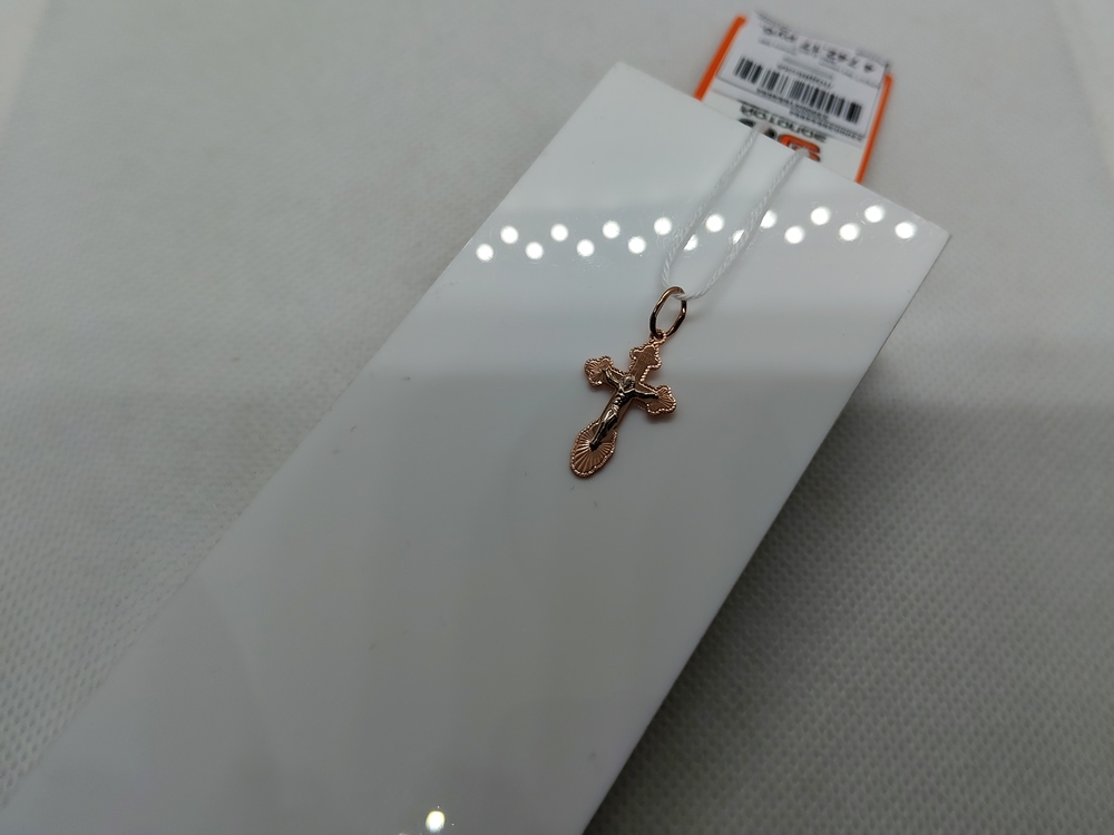 ПОДКБК585 ПОДВЕСКА КРЕСТ БЕЗ КАМНЯ (Au 585)