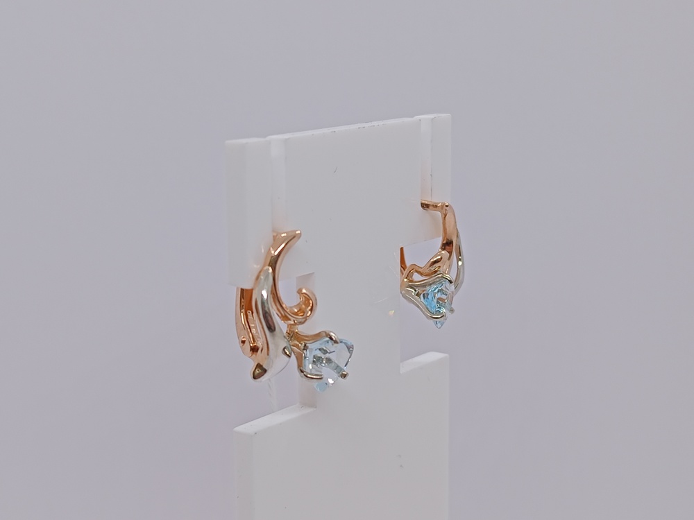 СЕРЬГИ С КАМНЕМ (Au 585)