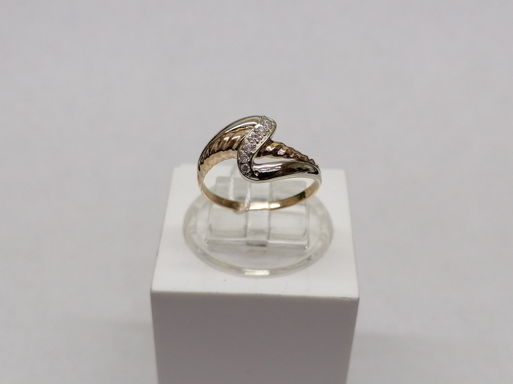 КОЛЬЦО С КАМНЯМИ (Au 585)