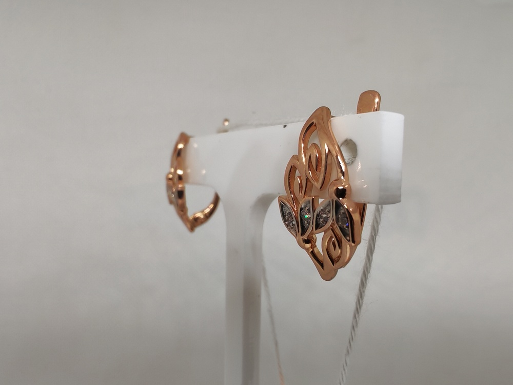 СКМИ585 СЕРЬГИ С КАМНЯМИ (Au 585)