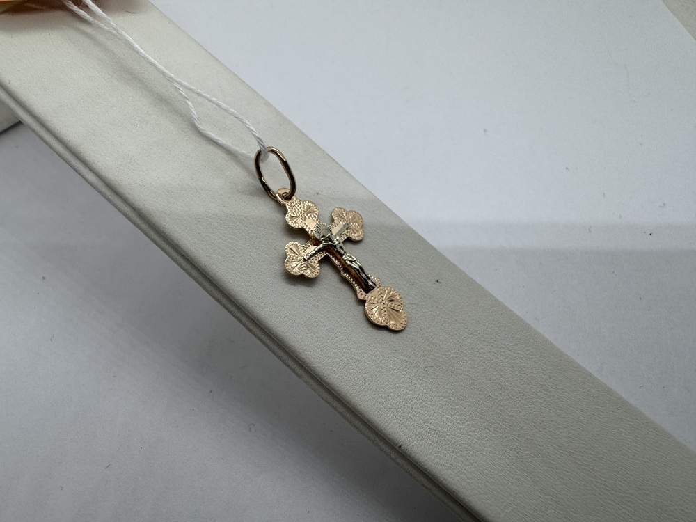 ПОДКБК585 ПОДВЕСКА КРЕСТ БЕЗ КАМНЯ (Au 585)