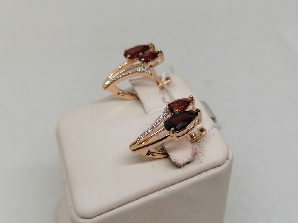 СЕРЬГИ С КАМНЯМИ (Au 585)