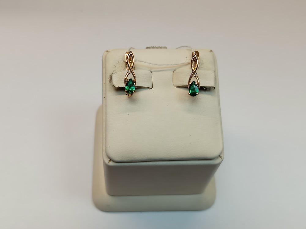 СКМИ585 СЕРЬГИ С КАМНЯМИ (Au 585)