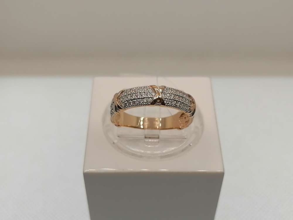 КОЛЬЦО С КАМНЯМИ (Au 585)