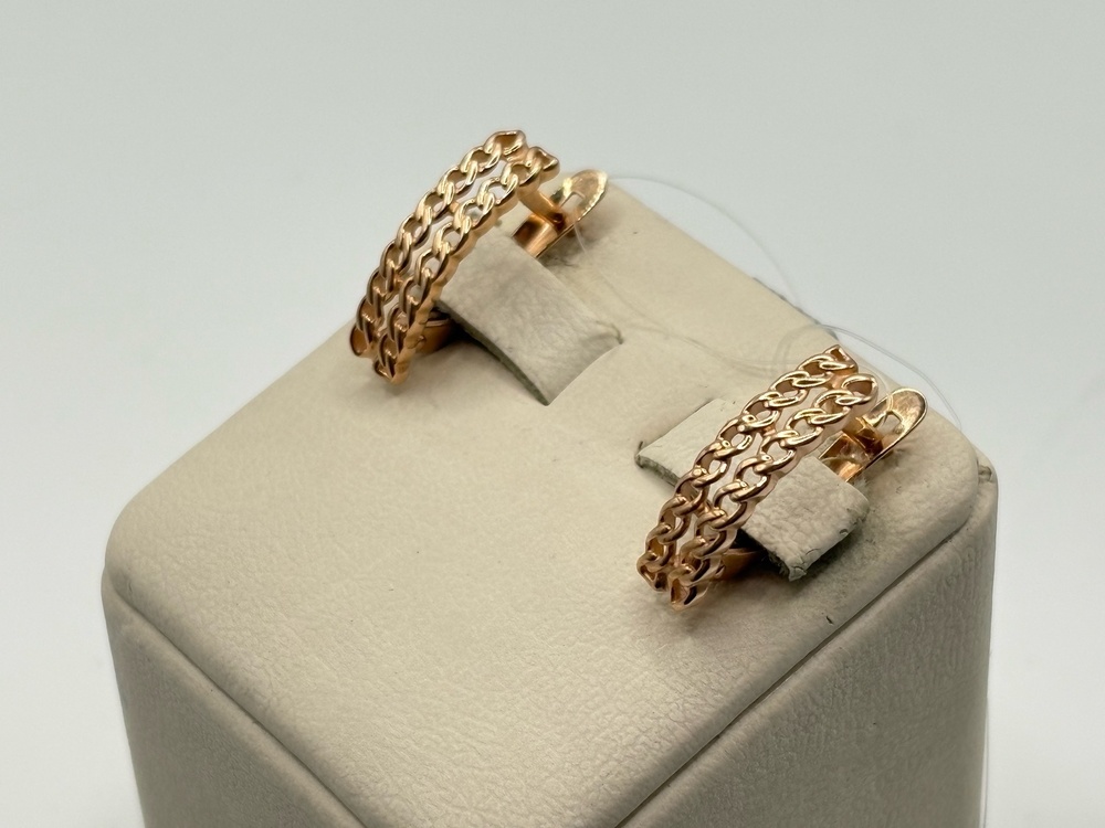 СЕРЬГИ БЕЗ КАМНЯ (Au 585)