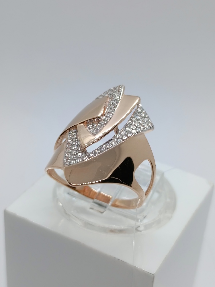 КОЛЬЦО С КАМНЯМИ (Au 585)