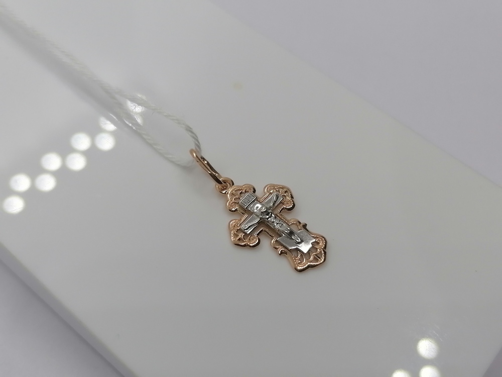 ПОДВЕСКА КРЕСТ БЕЗ КАМНЯ (Au 585)