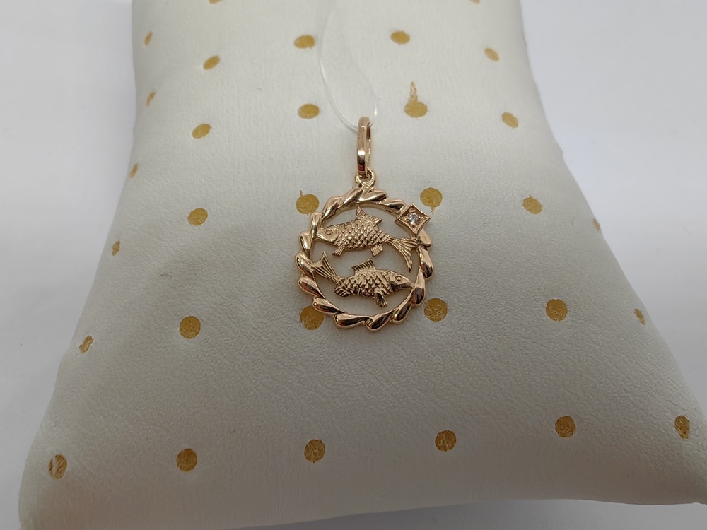 ПОДВЕСКА ЗНАК ЗОДИАКА РЫБЫ (Au 585)