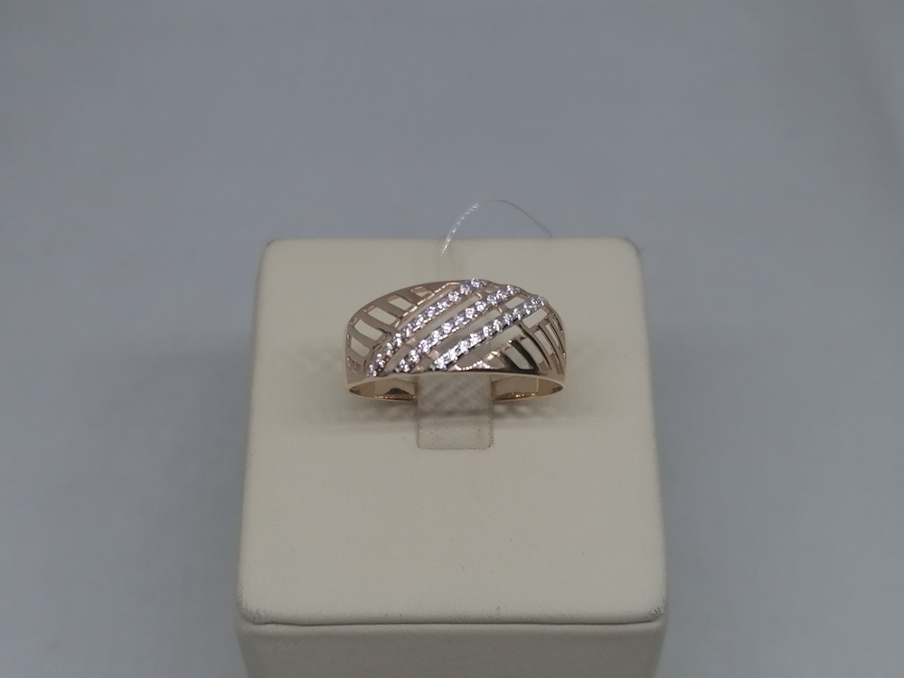 КОЛЬЦО С КАМНЯМИ (Au 585)