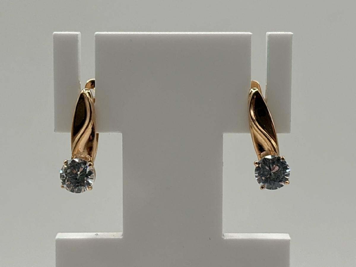 СЕРЬГИ С КАМНЕМ (Au 585)