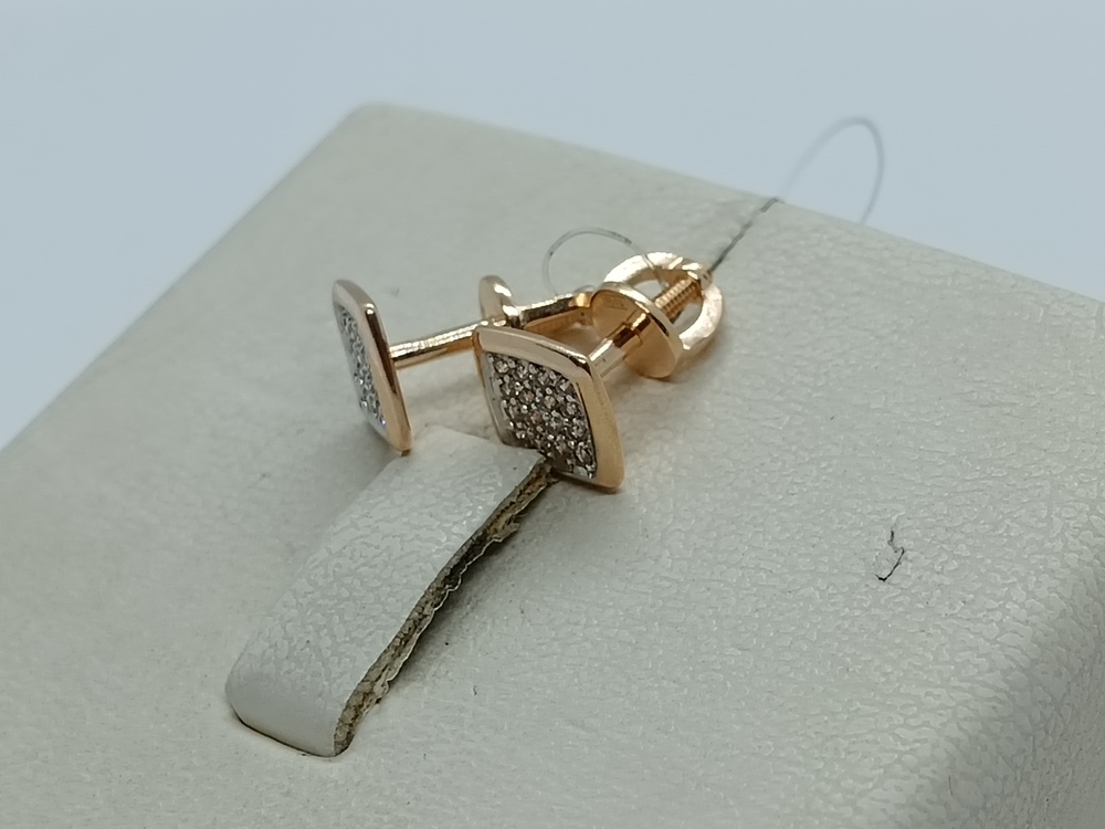 СЕРЬГИ ПУСЕТЫ с камнями (Au 585)