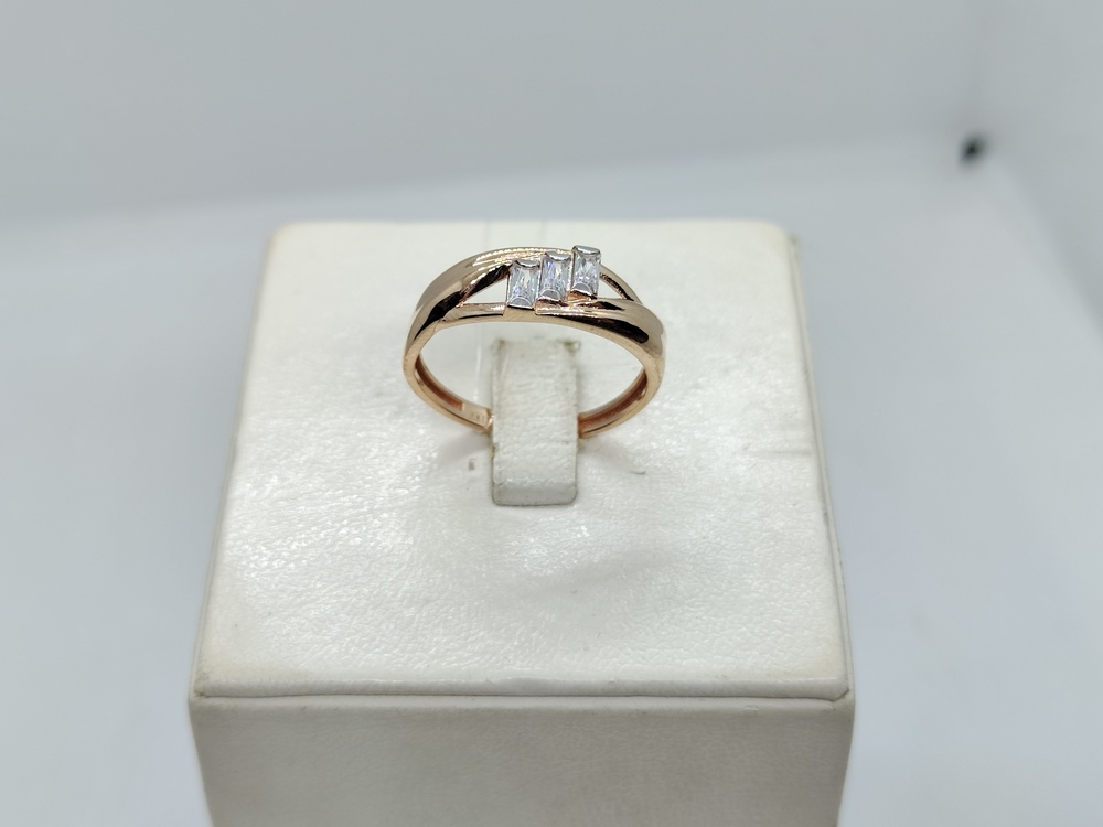 КОЛЬЦО С КАМНЯМИ (Au 585)