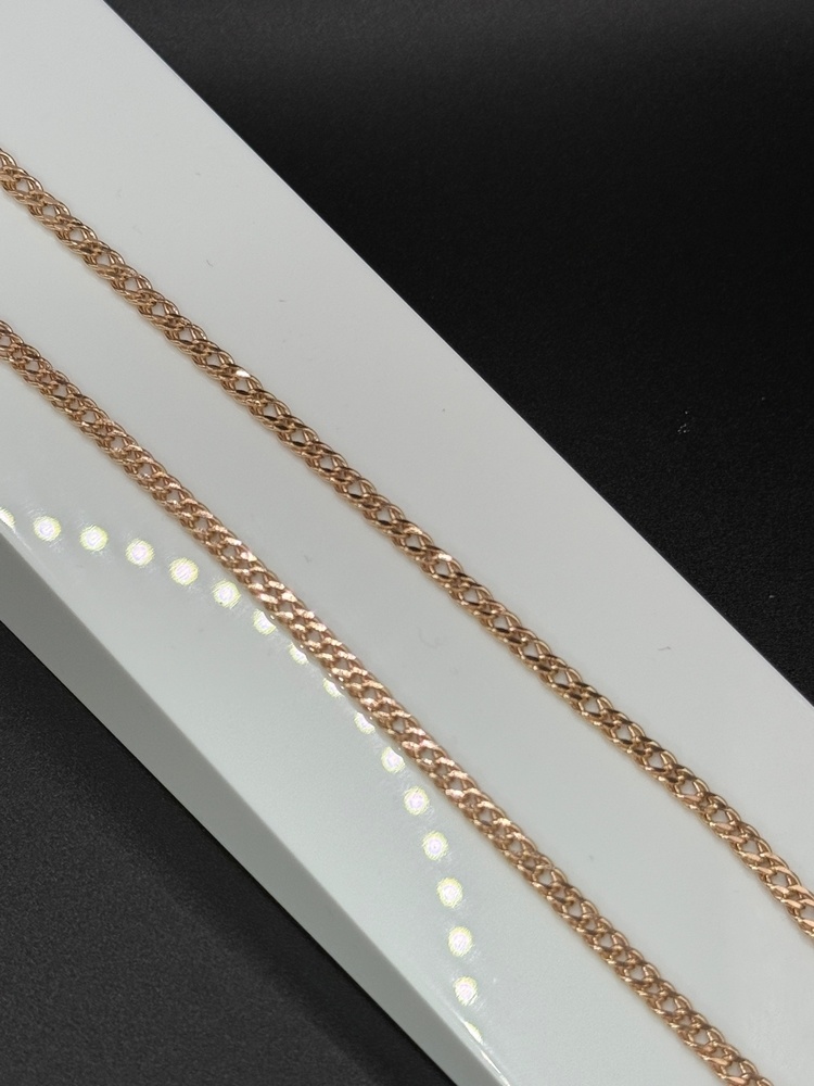 ЦЕПЬ ПУСТОТЕЛАЯ Ромб двойной (Au 585)