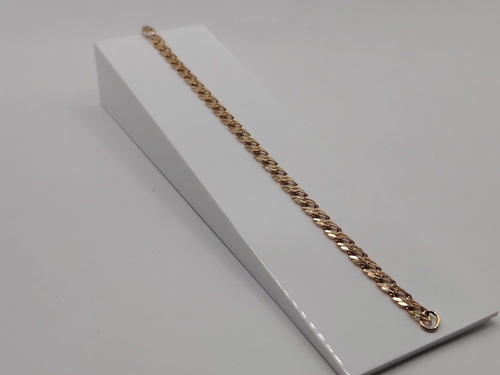 БРАСЛЕТ ПОЛНОВЕСНЫЙ Ромб двойной Au 585