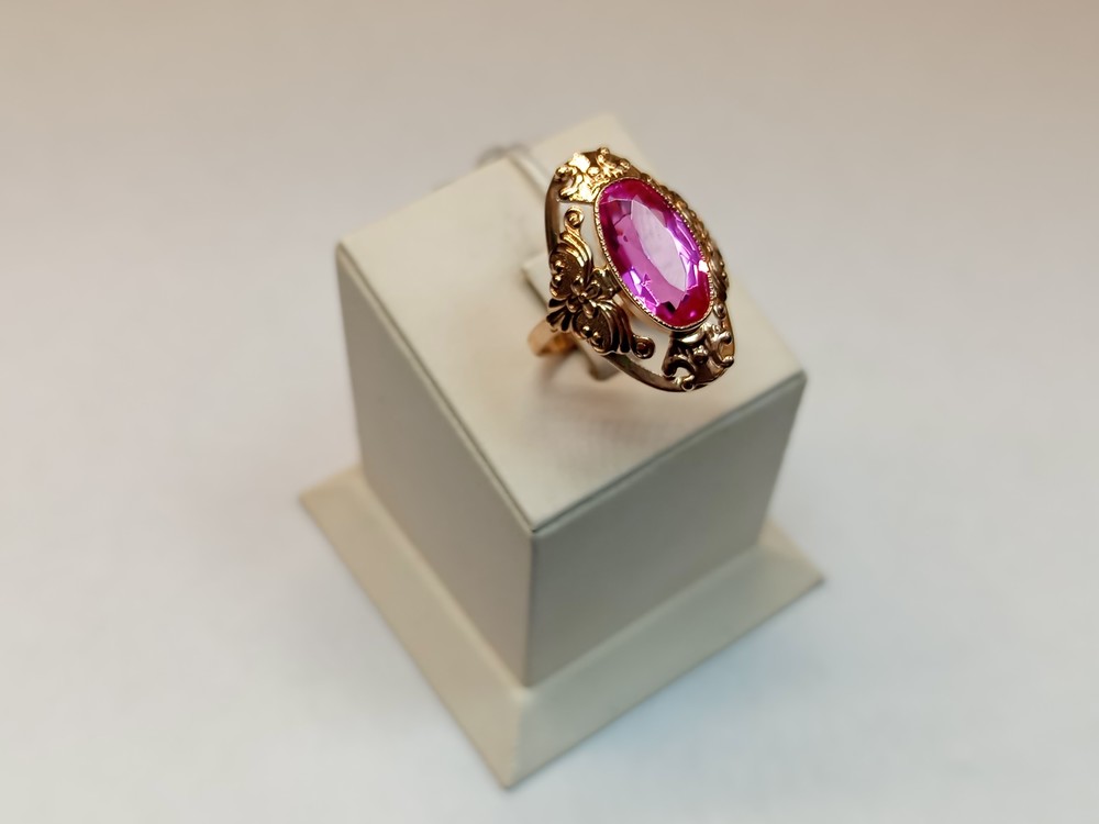 КОЛКМ583 КОЛЬЦО С КАМНЕМ (Au 583)