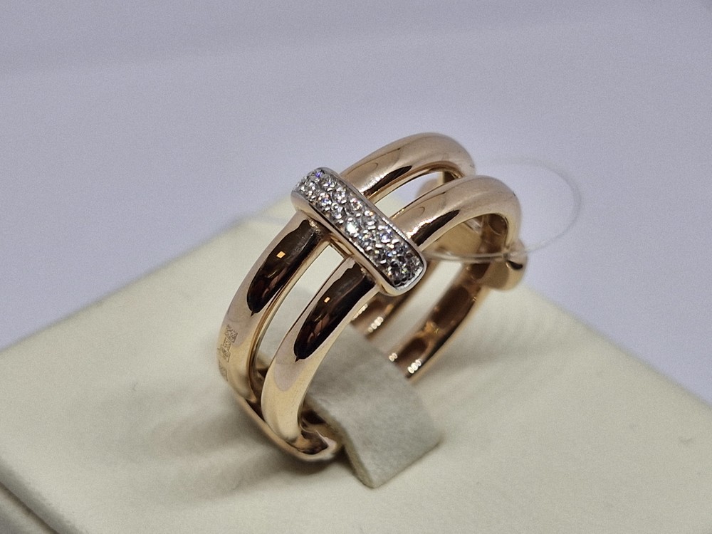 КОЛЬЦО С КАМНЯМИ (Au 585)