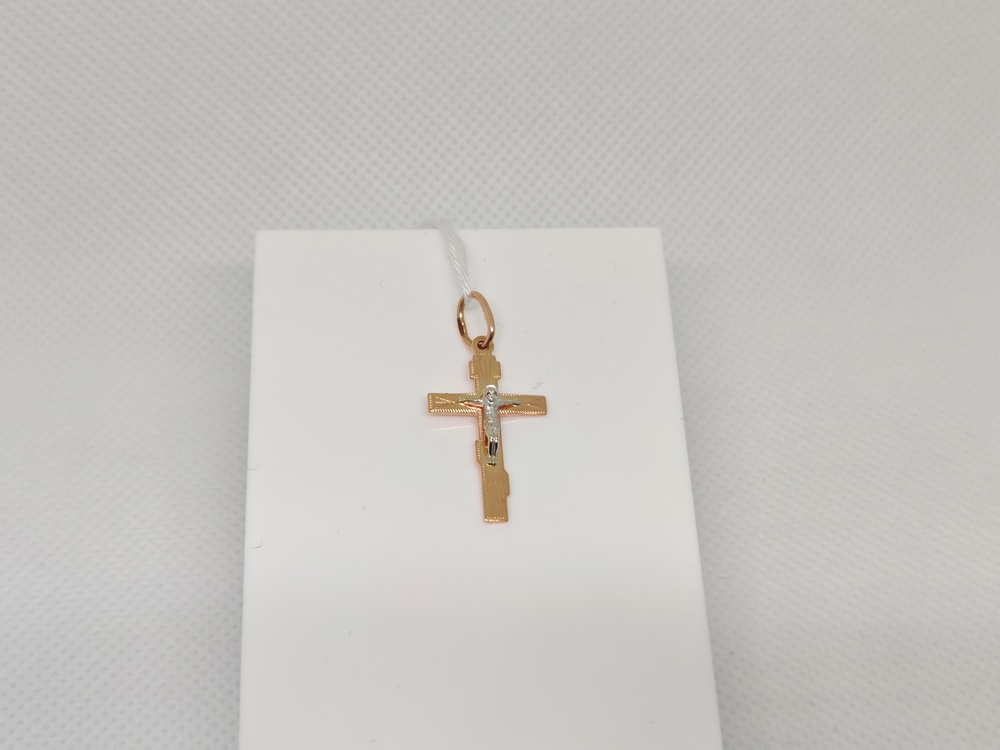ПОДВЕСКА КРЕСТ БЕЗ КАМНЯ (Au 585)
