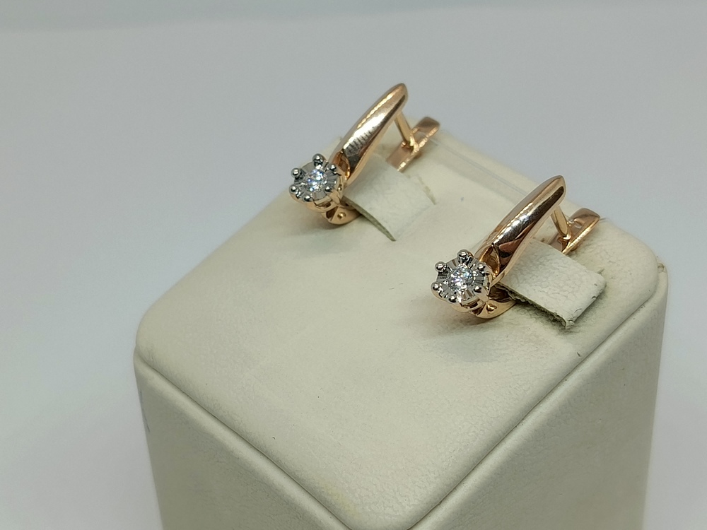 СЕРЬГИ С КАМНЕМ (Au 585)