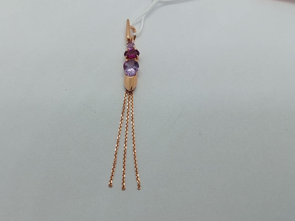 ПОДКМИ585 ПОДВЕСКА С КАМНЯМИ (Au 585)