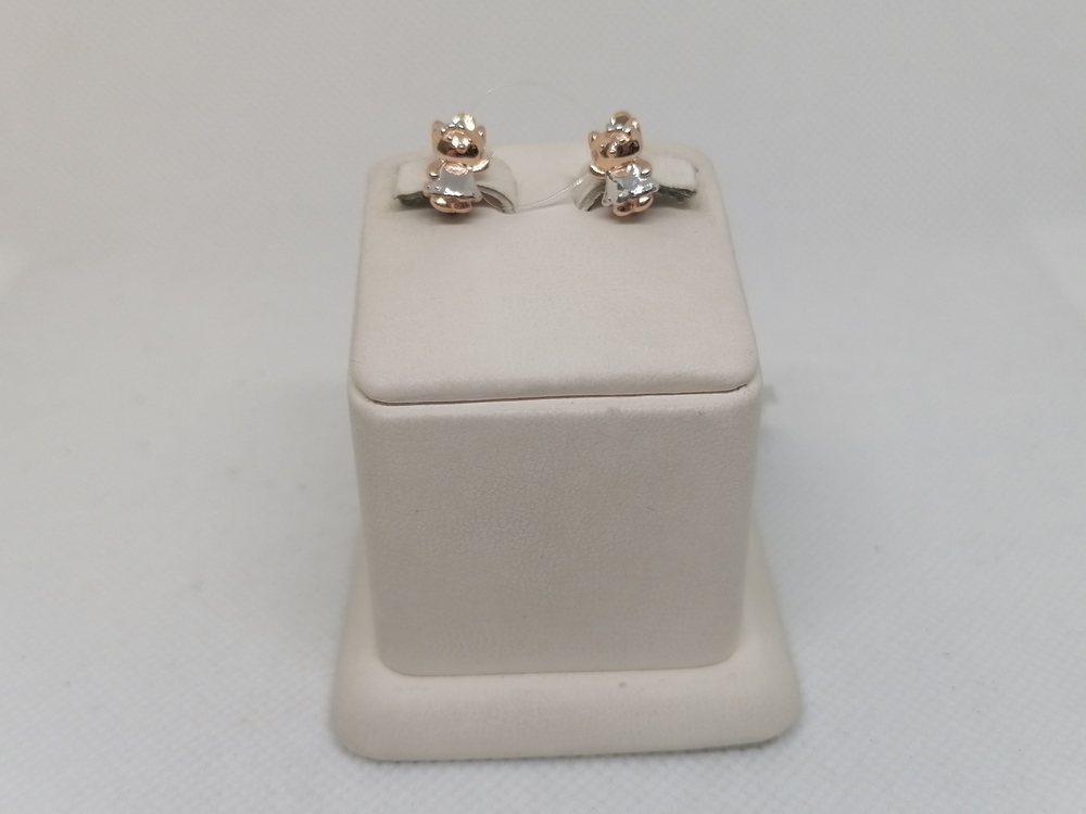 02-7802 СЕРЬГИ БЕЗ КАМНЯ (Au 585)