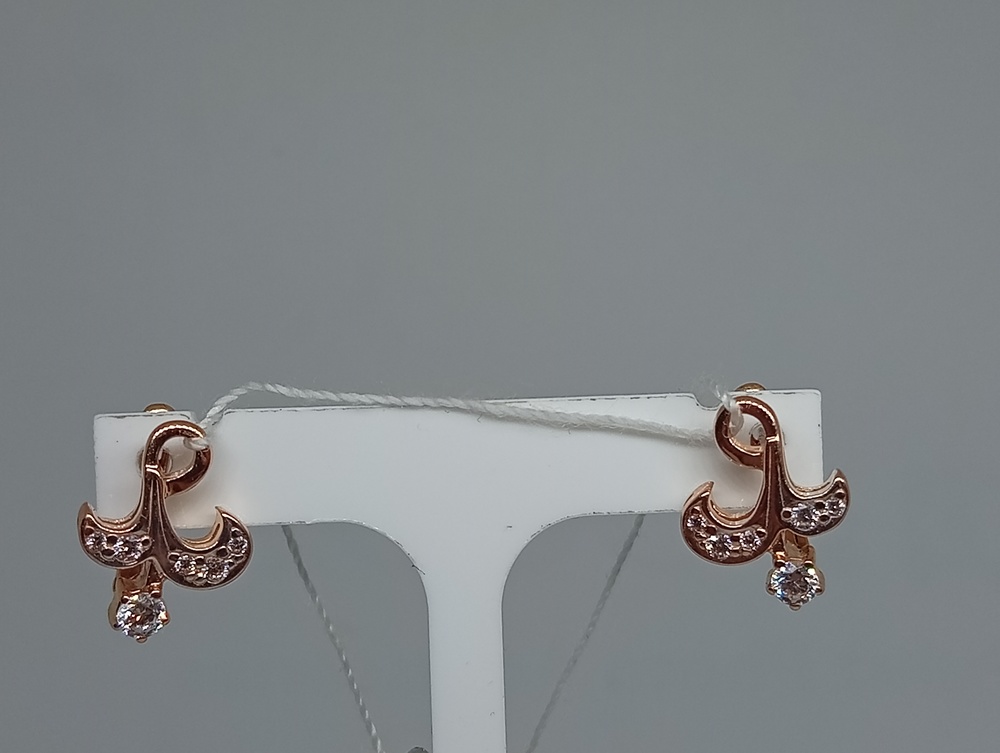 СКМИ585 СЕРЬГИ С КАМНЯМИ (Au 585)