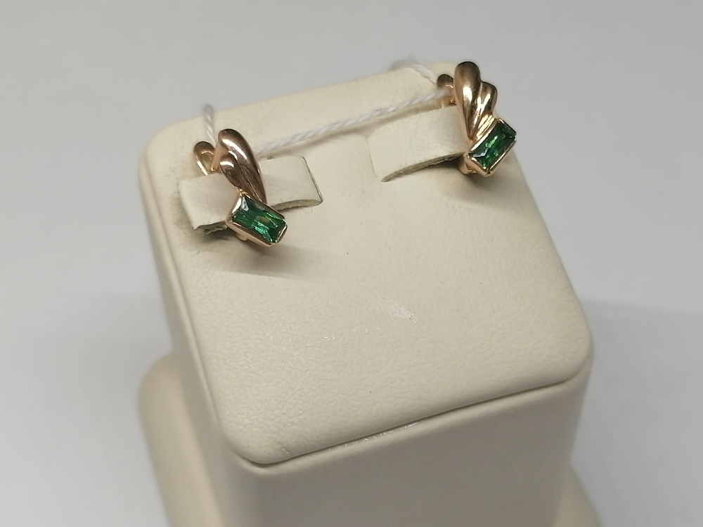 СЕРЬГИ С КАМНЕМ (Au 585)